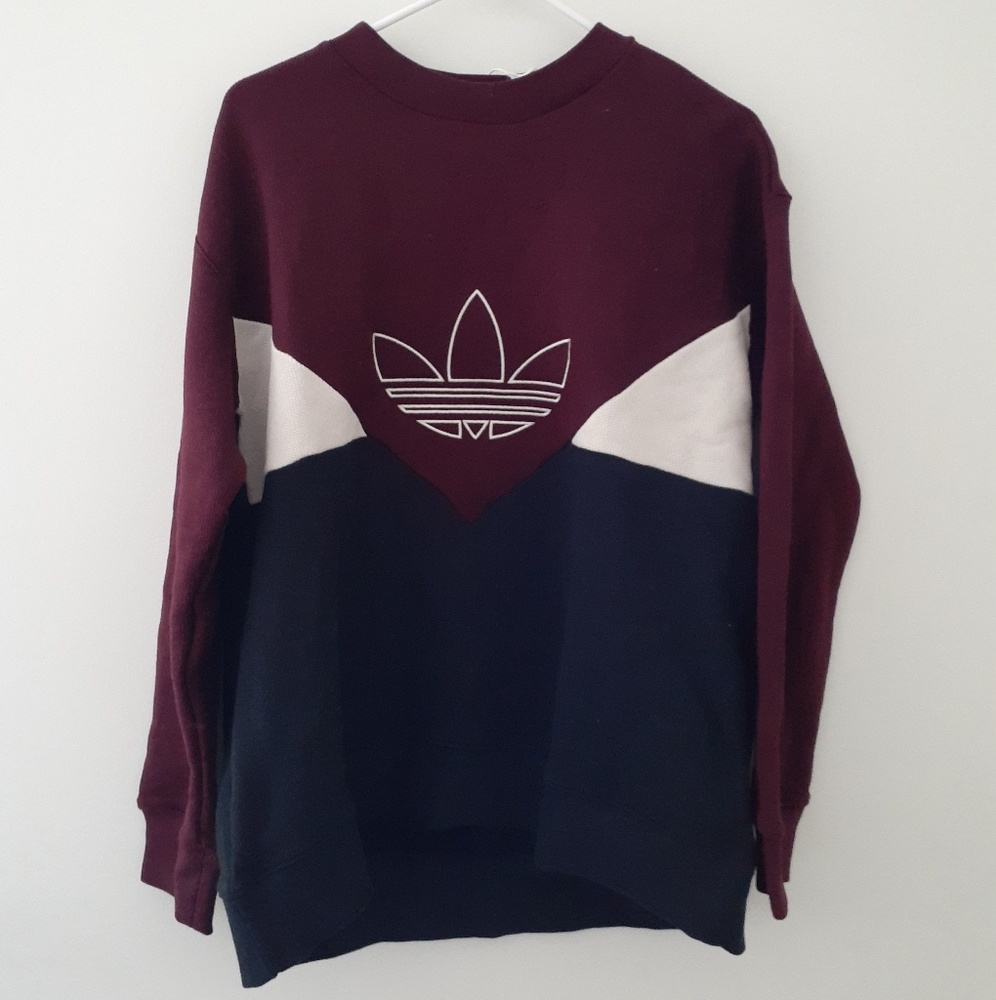 Womens Adidas Sweater Purple/Maroon Black